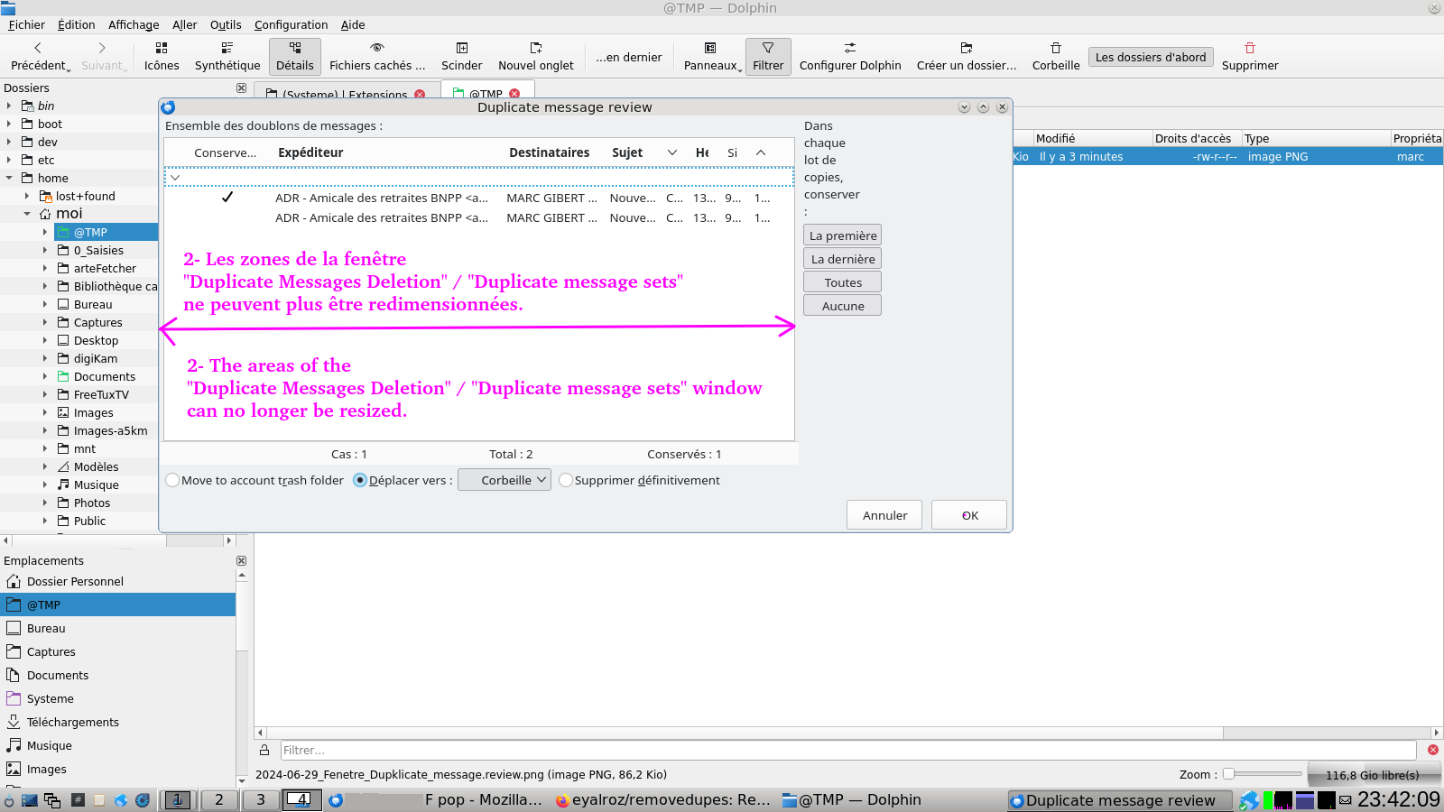 Remove Duplicate Dessages