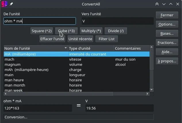 ConvertAll-Produit d'unité
