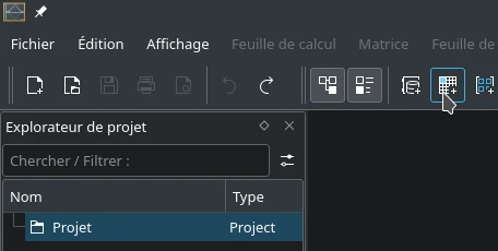 LabPlot feuille de calcul