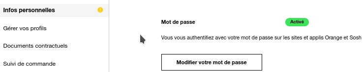 mot de passe Orange