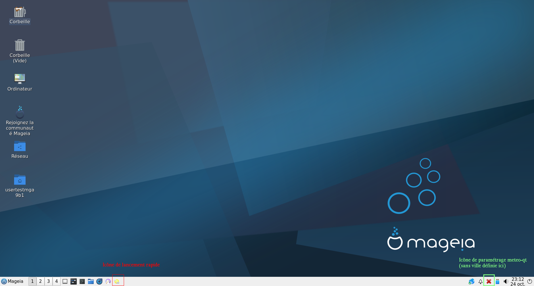 Mageia 9 - Lxqt - Meteo-qt zones