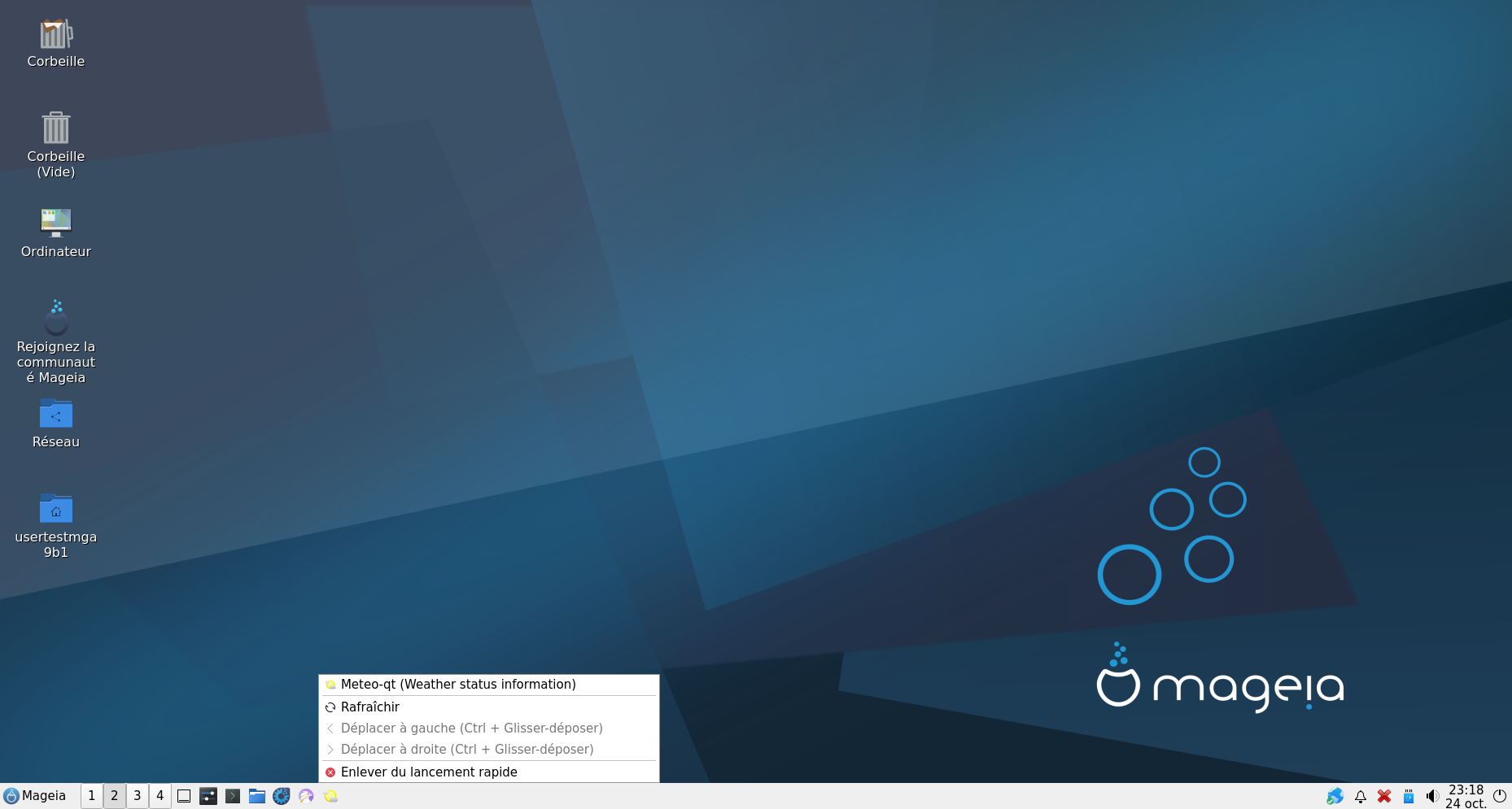 Mageia 9 - Lxqt - Lancement rapide