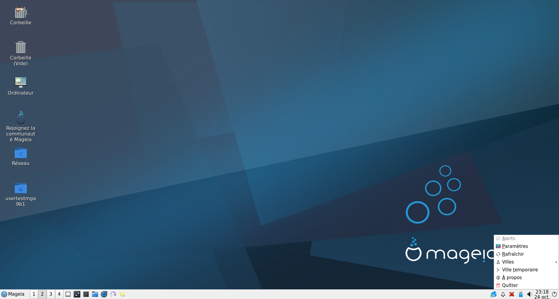 Mageia 9 - Lxqt - Zone notification