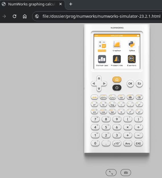Chromium et numworks