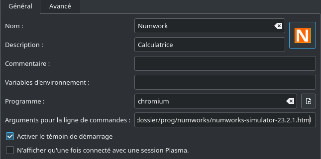 lanceur numworks