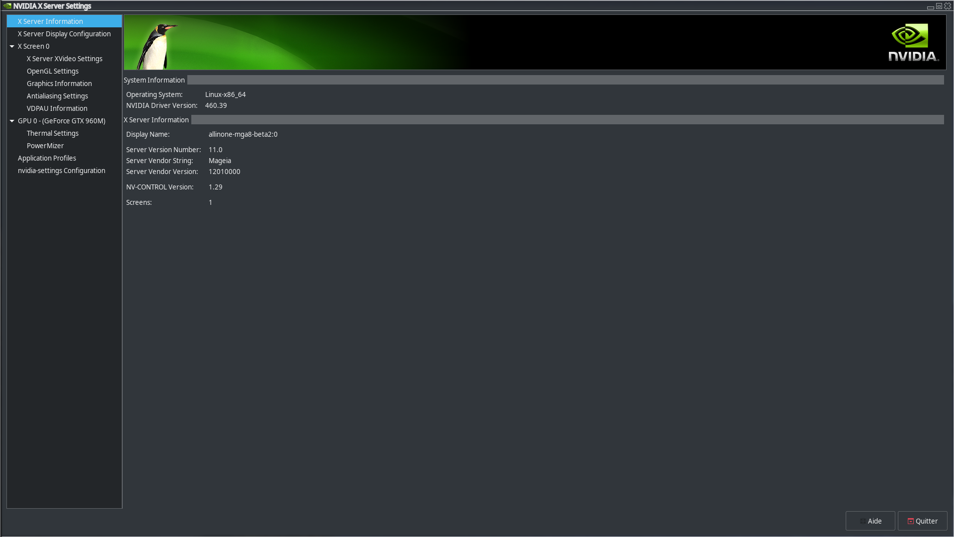nvidia-settings nvidia-settings