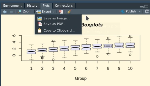 RStudio export grahique