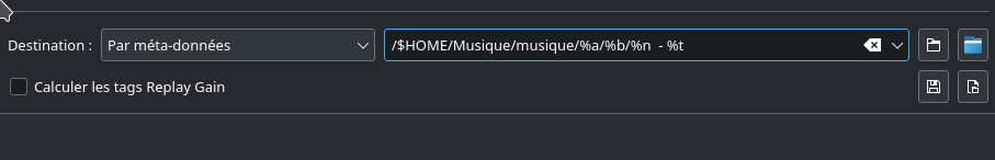 soundKonverter : champ stockage, profil