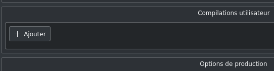 Bouton Ajouter une commande personnalisée