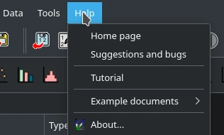 Veusz Menu Help
