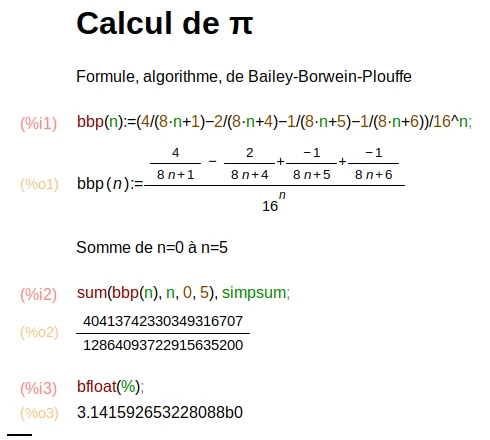 wxMaxima_exemple notebook_pi